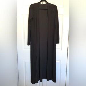 Blanc Black Midi Ribbed Jacket Size M